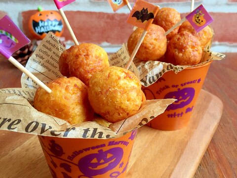 ハロウィン♪HMで簡単♡コロコロパンプキンドーナツ